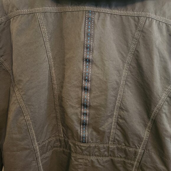 KUHL Lena Insulated Quilted Jacket Womens Large Gray Blue Full Zip Projekt Coat - Picture 7 of 10